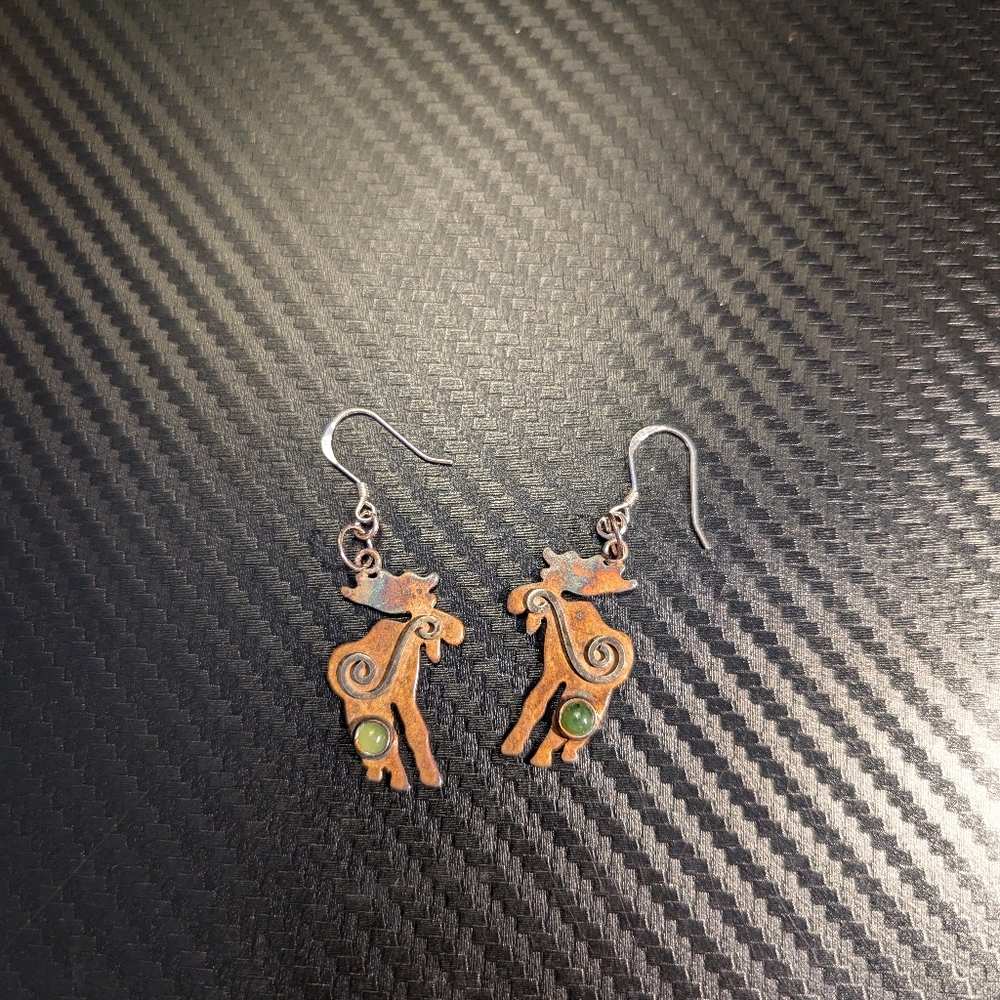 Native American Moose Earrings